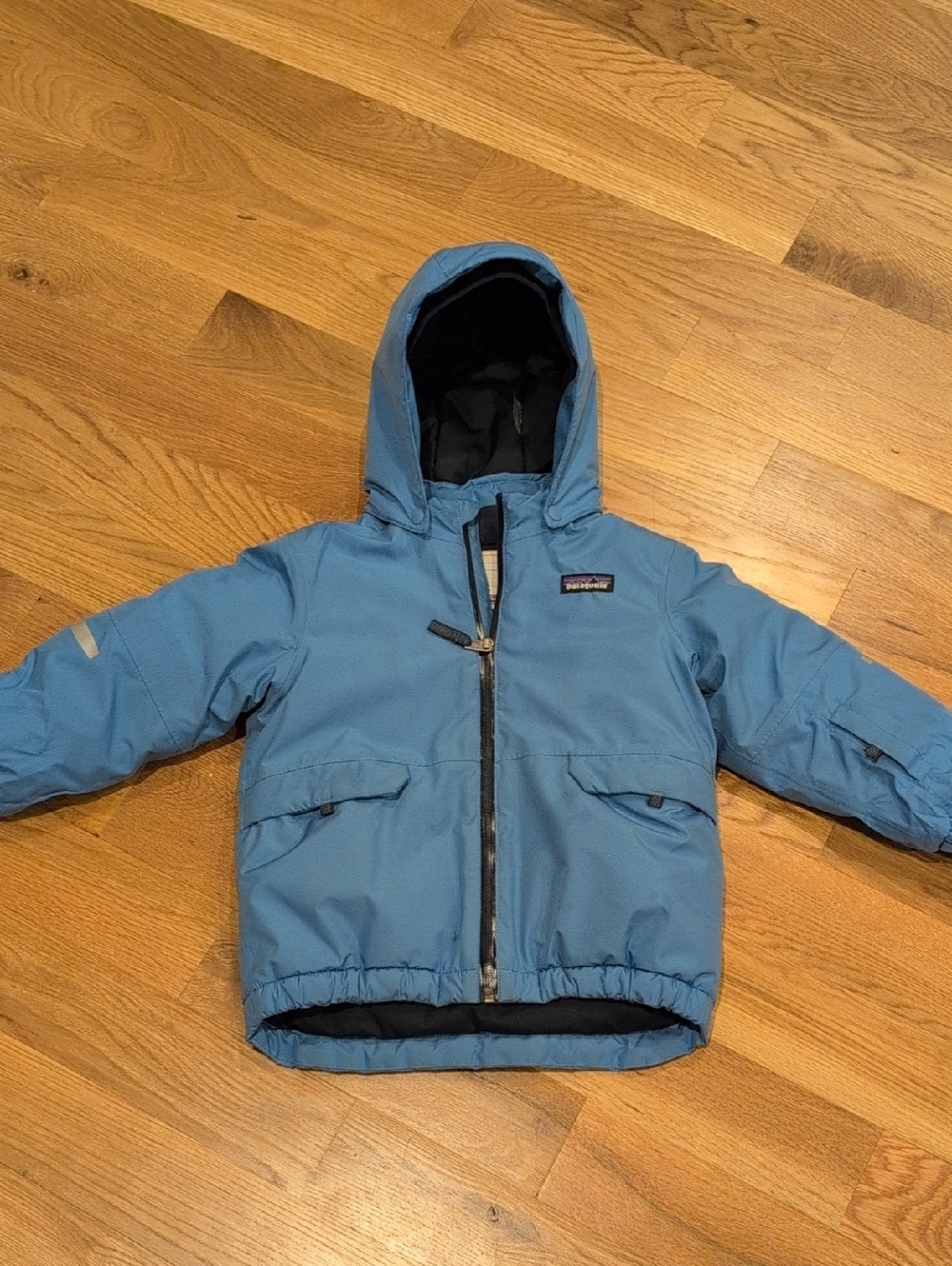 Patagonia 4T Light Blue Hooded Kids Puffer Jacket